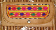 EMBROIDERY  LEATHER CLUTCH BAG