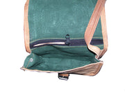 ARI EMBROIDERY LEATHER LONG SHOULDER HANDLE BAG
