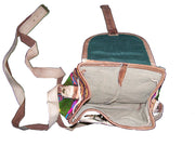 INDIAN HANDMADE LEATHER BAG BACKPACK EMBROIDED VINTAGE LOOK ETHNIC BAG