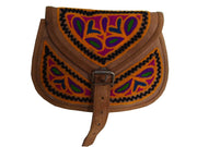 ARI EMBROIDERY LEATHER LONG SHOULDER HANDLE BAG