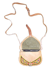 ARI EMBROIDERY LEATHER LONG SHOULDER HANDLE BAG