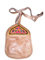 ARI EMBROIDERY LEATHER LONG SHOULDER HANDLE BAG
