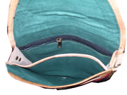 ARI EMBROIDERY LEATHER LONG SHOULDER HANDLE BAG