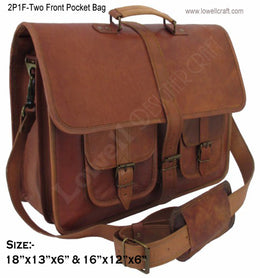 LEATHER BRIEFCASE BAGS- GENUINE GOAT LEATHER