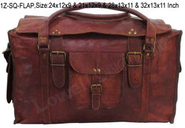 VINTAGE RETRO GOAT LEATHER TRAVEL DUFFEL BAG