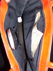 EMBOSS CIRCLE DESIGN LEATHER BAG