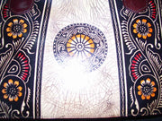 BATIK PRINT LEATHER HANDLE BAG