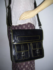 TABLET CROSS SHOULDER LEATHER BAG PLAIN
