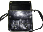 TABLET CROSS SHOULDER LEATHER BAG PLAIN