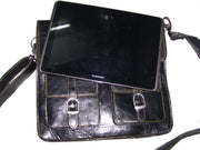 TABLET CROSS SHOULDER LEATHER BAG PLAIN