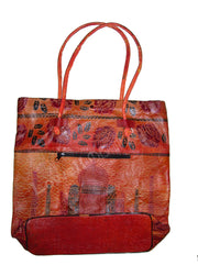 SHANTINIKETAN LEATHER TOTE BAG