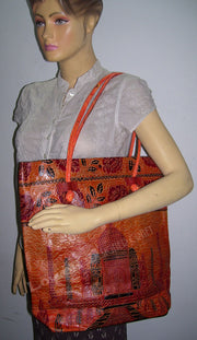 SHANTINIKETAN LEATHER TOTE BAG