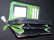 DOUBLE ZIP LEATHER CLUTCH BAG