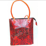 FLOWER DESIGN LEATHER SHOULDER BAG