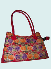LEATHER U CUT LADIES BAG