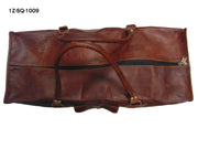 REAL LEATHER VINTAGE TRAVEL DUFFEL GYM BAG