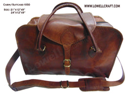 Leather Vintage Cabin Suitcase Bag(24x12
