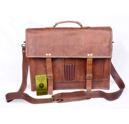 LEATHER SCHOOL/ OFFICE/LAPTOP BAG