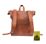 LEATHER ROLL TOP BACKPACK