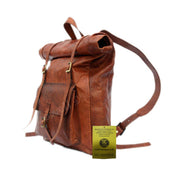 LEATHER ROLL TOP BACKPACK