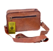 LEATHER SMALL HANDBAG/TOILETRY BAG
