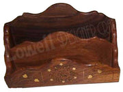 CARVED  WOOD INDIAN LETTER  RACK
