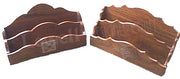 SOLID WOOD LETTER /PAPER RACK WITH TWO COMPARTMENT