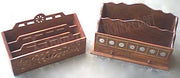 WOODEN DESK LETTER/PAPER RACK HOLDER