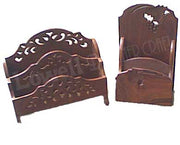 WOODEN DESK LETTER/PAPER RACK HOLDER