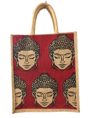 Buddha Print Jute Shopping Bag(14