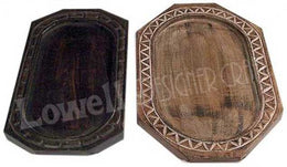 3 FLAT  WOODEN CARVED SERVING