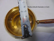 Charcoal Brass Incense Burner with Wooden Handle