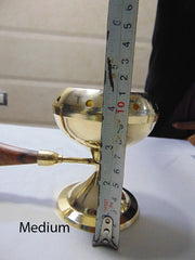 Charcoal Brass Incense Burner with Wooden Handle