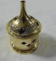 Carved Brass Incense Burner