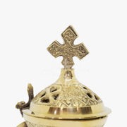 Orthodox Cross Sign Brass Charcoal Burneer