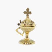 Orthodox Cross Sign Brass Charcoal Burneer