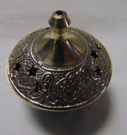 Brass Champhor Incense Burner Embossed With Net
