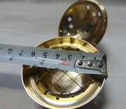 Brass Champhor Incense Burner Embossed With Net