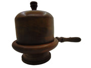 Wooden base &Handle Steel Charcoal Incense Burner with wood lid