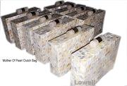 MOTHER OF PEARL CLUTCH CRYSTAL HANDBAGS