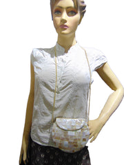 MOTHER OF PEARL CLUTCH BAG