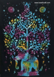 TREE ELEPHANT TAPESTRY WALL HANGING BEDDING