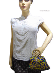 MULTICOLOR HAND HANDLE METAL SLING BAG