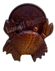 WOODEN COASTER SET ROUND WITH ANIMAL & FISH SHAPE STAND