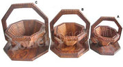 WOODEN FRUIT BASKET