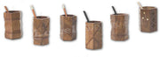 WOODEN PEN STAND WITH CUTTER WORK
