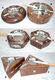 DIFFERENT  SHAPE WOODEN ASHTRAY HOUSE CAR CIGRATTE GIFT