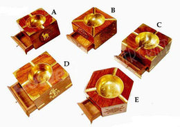 WOODEN ASHTRAY HOUSE CAR GIFT HOLDER