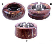 ROUND SHAPE WOODEN ASHTRAY HOUSE CAR CIGRATTE GIFT