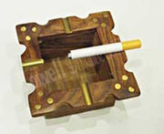 SQUARE SHAPE WOODEN ASHTRAY HOUSE CAR CIGRATTE GIFT